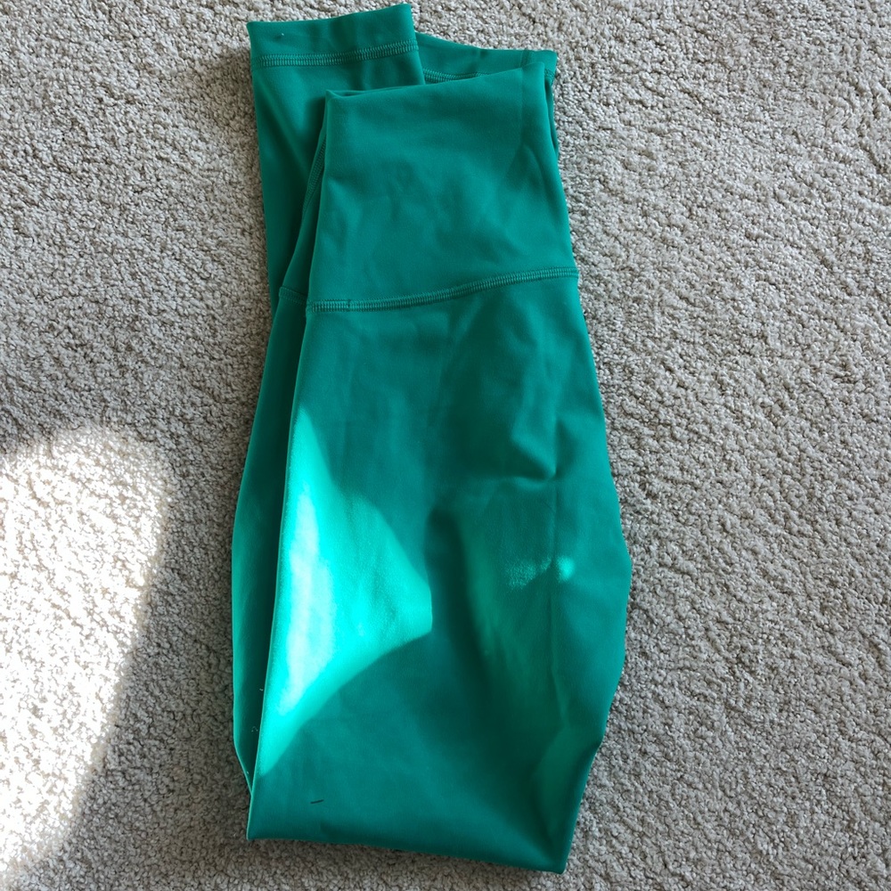 Green lululemon leggings size 4